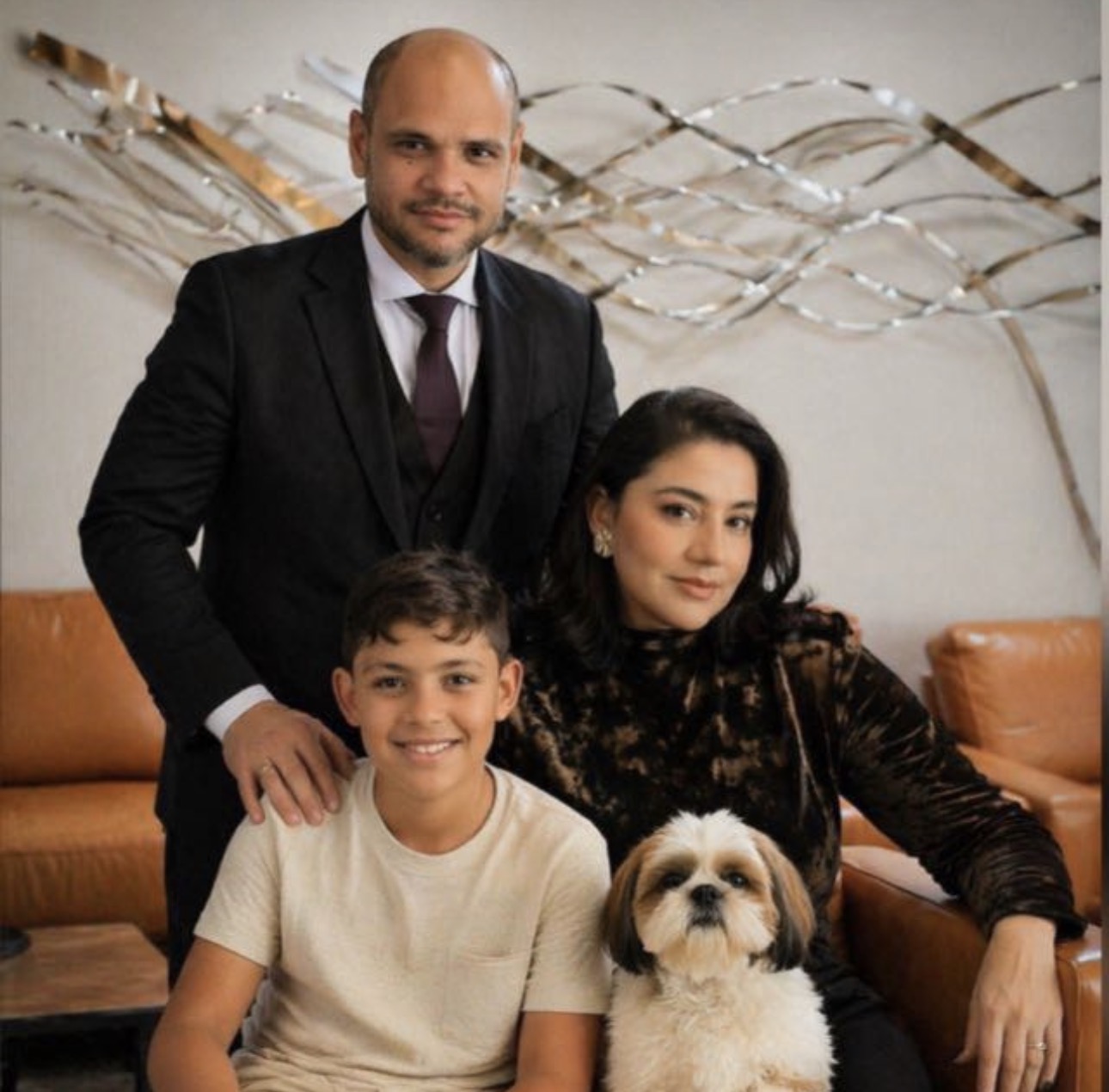 Sóstenes, Natália, Arthur e Bingo