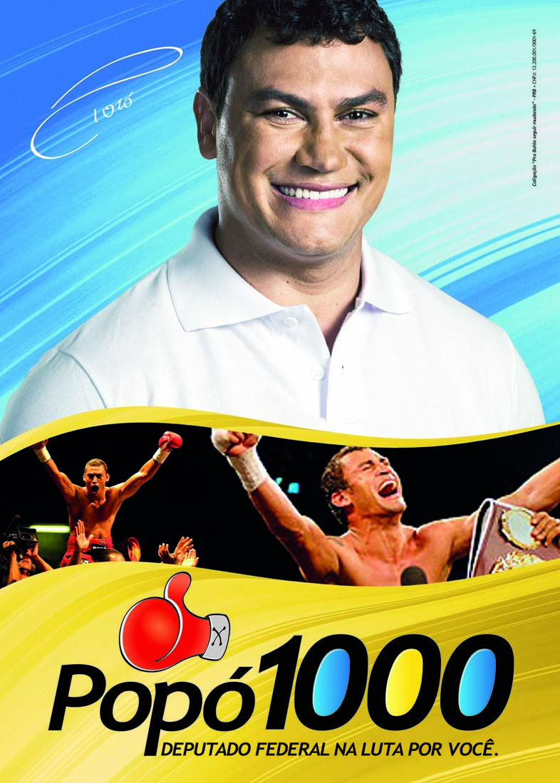 Cartaz da campanha de Popó Freitas