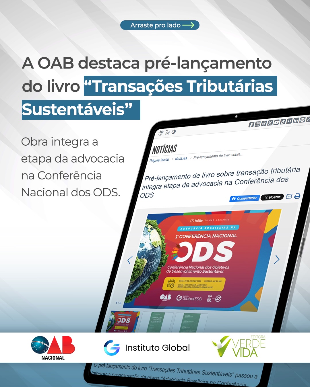 Pré-lançamento de Transações Tributárias Sustentáveis na OAB — imagem 1