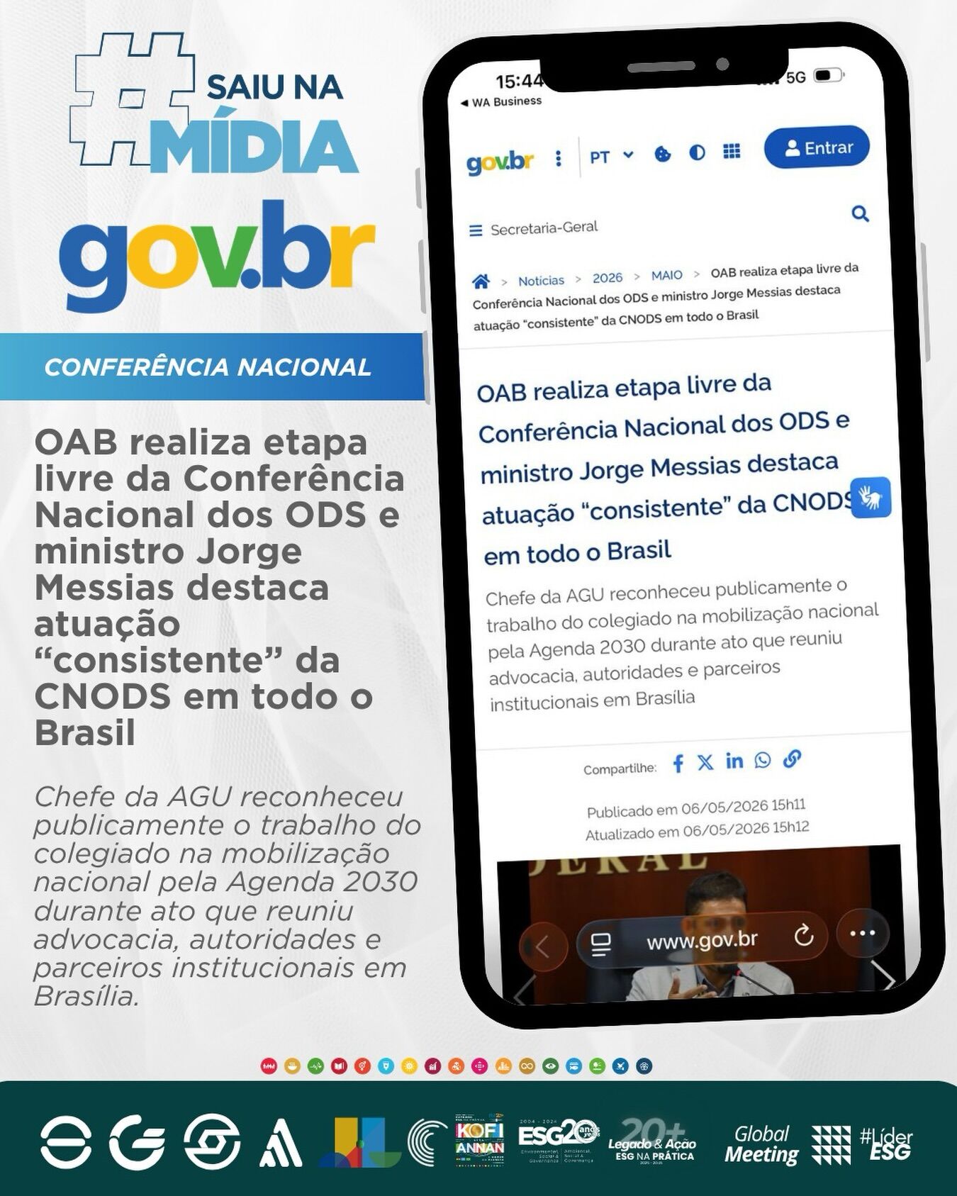 CNODS e advocacia brasileira na Conferência Nacional dos ODS — imagem 1