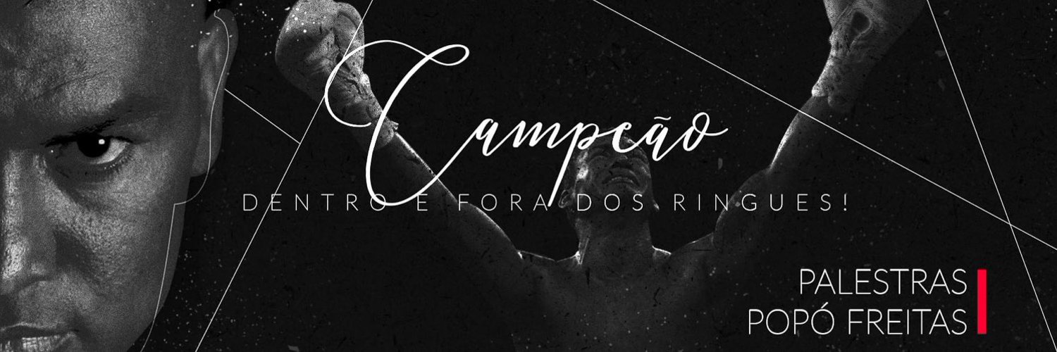 Arte original de palestras Popó Freitas: campeão dentro e fora dos ringues